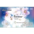 026　名刺　かわいい系　ブルー系（1箱100枚入）