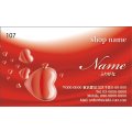 107　名刺　かわいい系　レッド系（1箱100枚入）