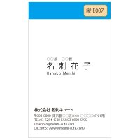 ビジネス　カラー名刺　縦E007　（1箱100枚入）